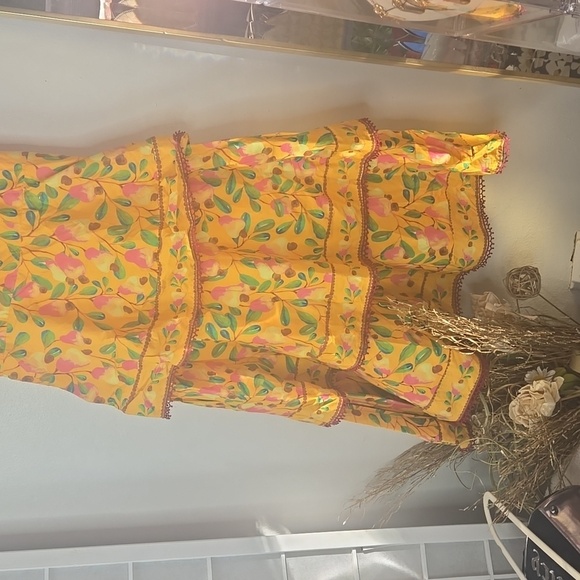 NWT Farm Rio Cashew Tiered Midi dress - Picture 8 of 13